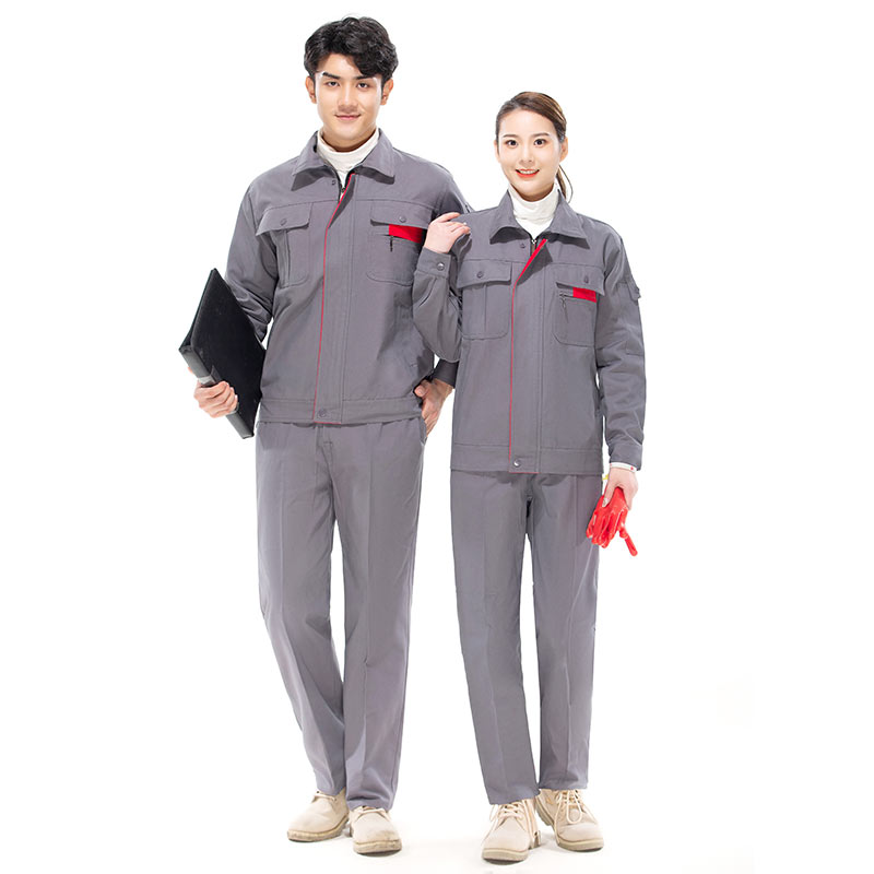 小拉链翻领涤丝双层工作服上衣H30-小拉链翻领双层上衣图3