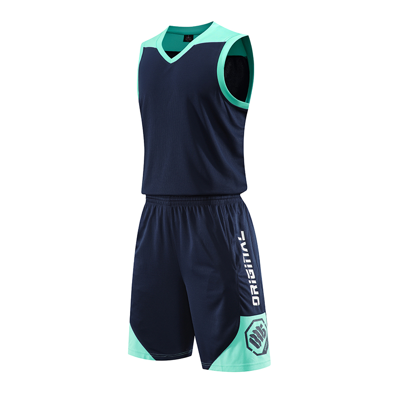 印花拼色速干篮球服套装GLT-2019图6