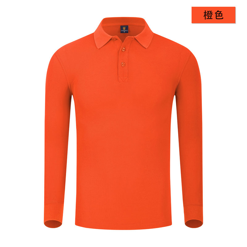 210g精梳纯棉双珠纯色长袖POLO衫H16-508图5