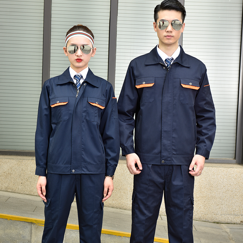 全工艺斜纹兜盖拼色长袖工装套装H13-015-020图6