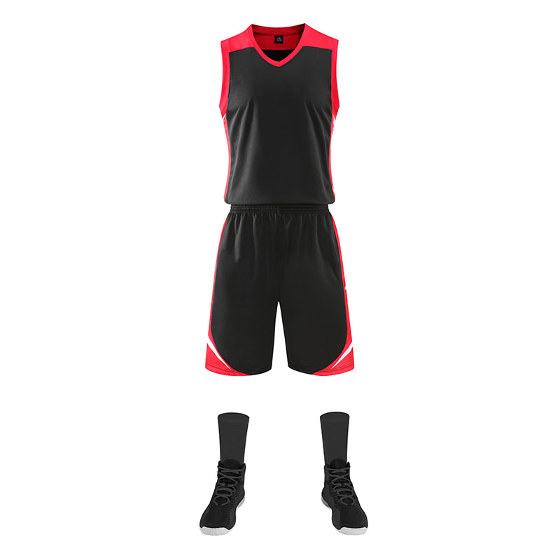 运动撞色篮球服套装GLT-2018图2