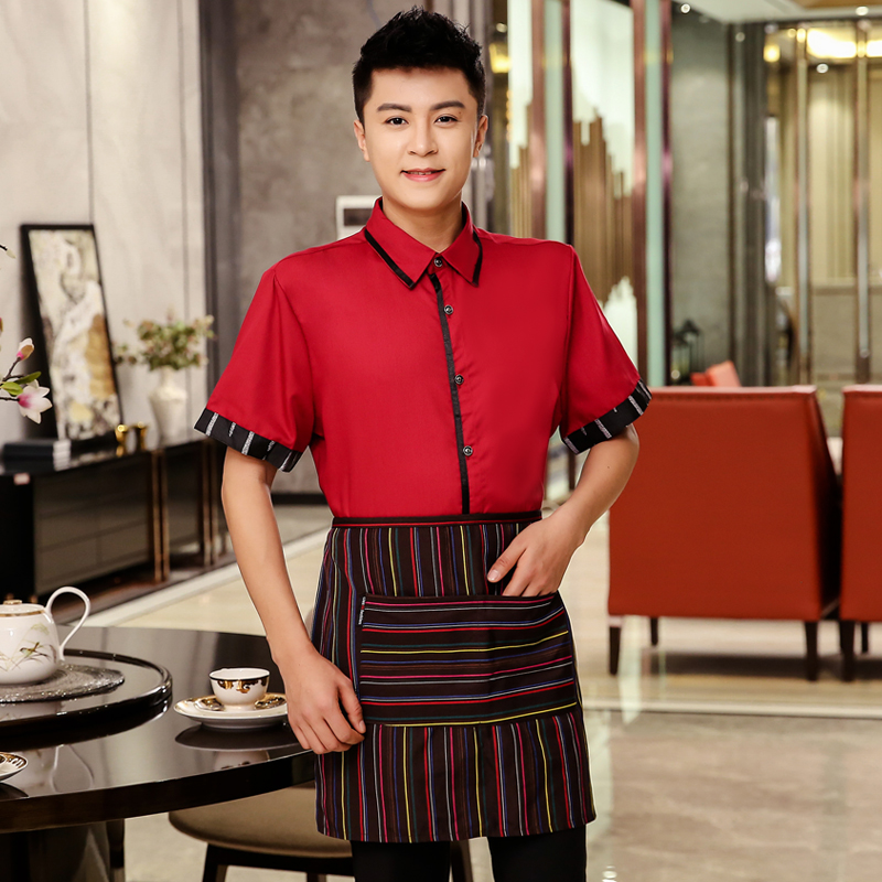 服务员工作服织带衬衣+围裙H19-L021图9