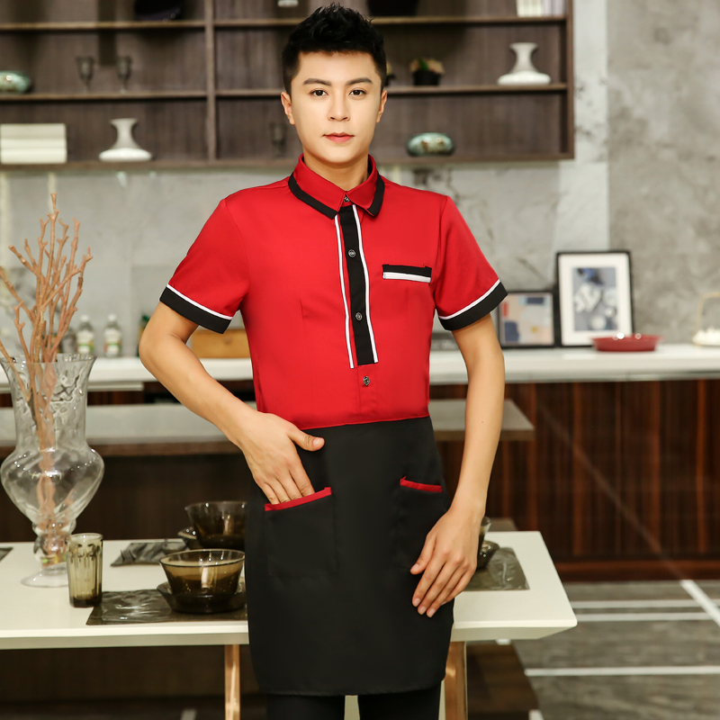 王者衬衣服务员工作服上衣+围裙H19-L013图9