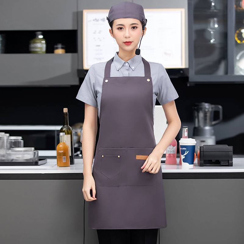 工装防水面料纯色挂脖款围裙N01-586-594图8