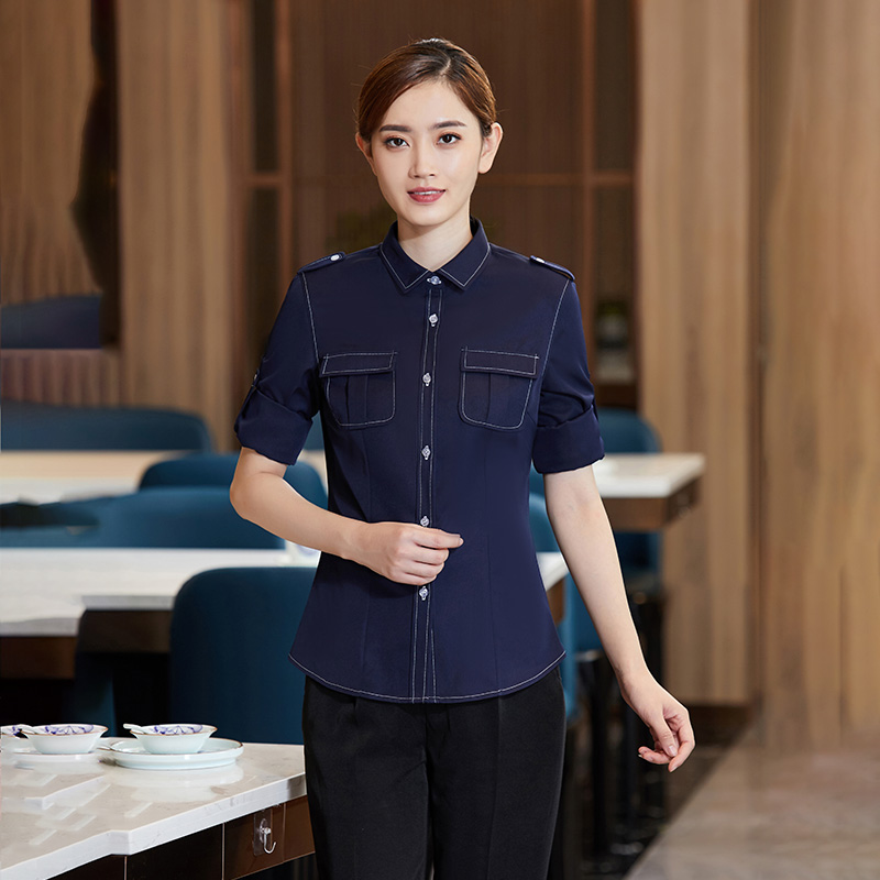 工装衬衣长袖服务员工作服H01-2020-55图4
