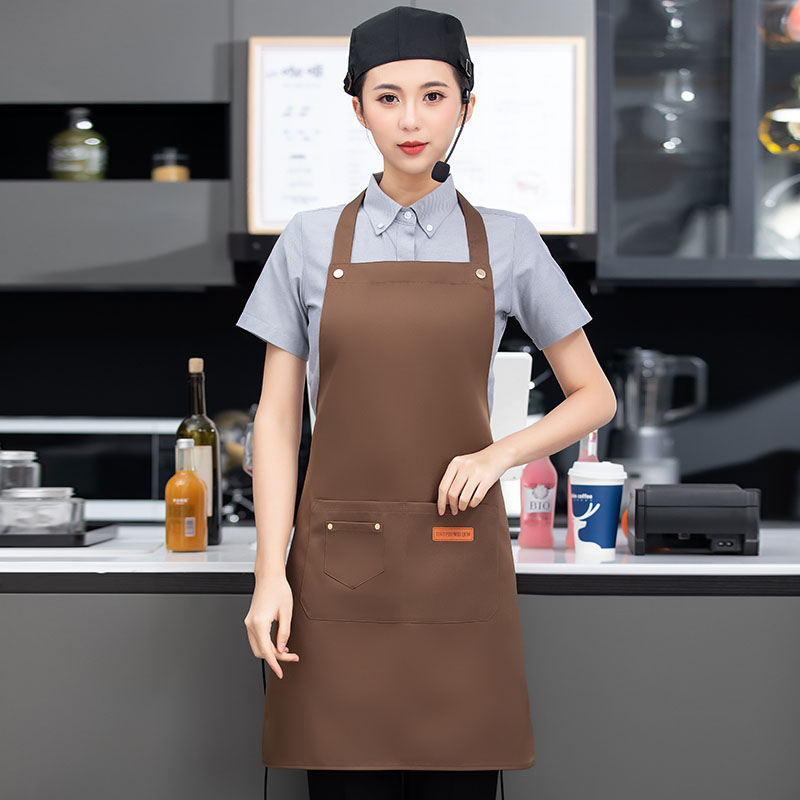 工装防水面料纯色挂脖款围裙N01-586-594图10