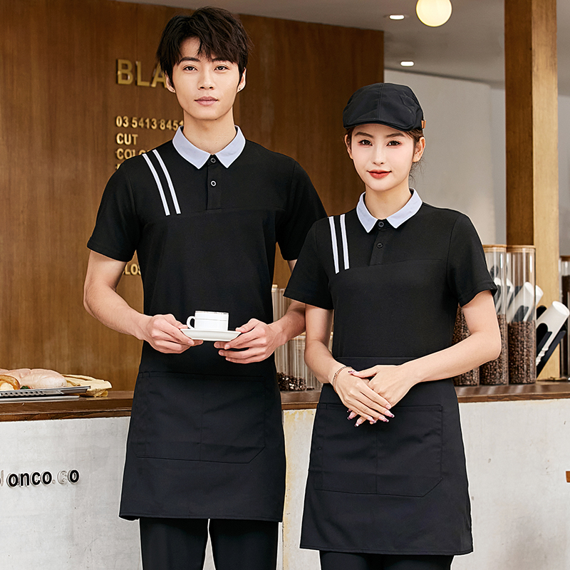 肩条款T恤服务员工作服上衣H02-22LY066-069图2