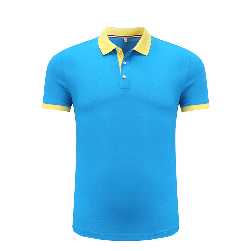 200g拼色领翻领酒店短袖服务员工作服H04-8019图3