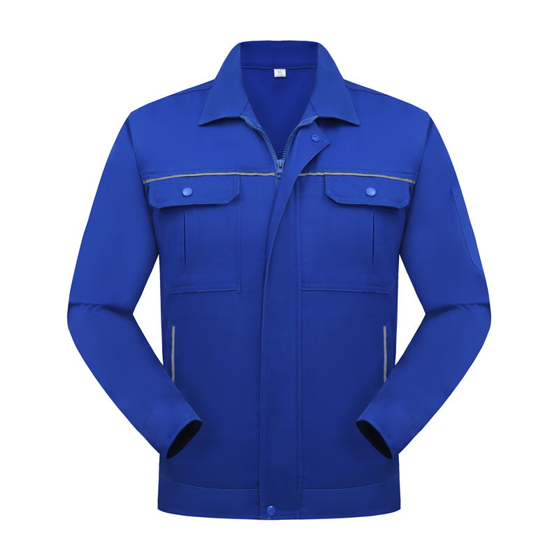 春秋纯色涤棉磨毛工作服上衣H22-2419图3