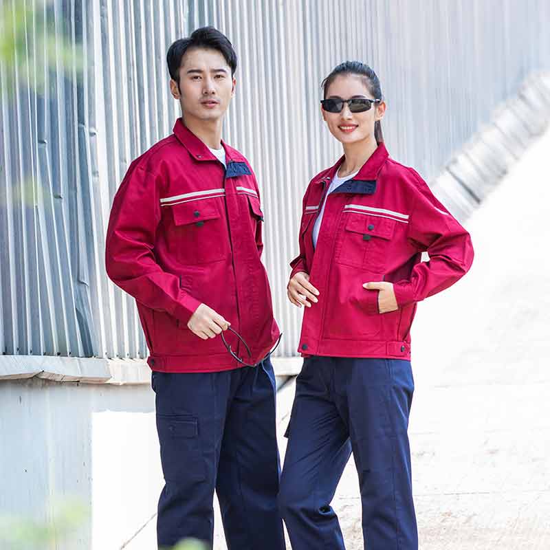防静电耐磨立领长袖工装套装M04-8002套装图2