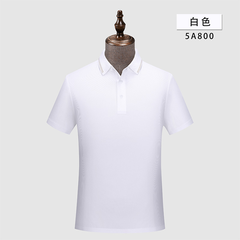 180g锦氨无缝纯色短袖翻领polo衫W02-5A800图9