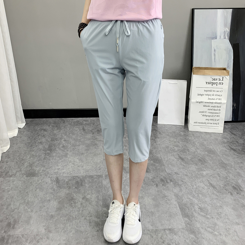 纯色户外运动冰感透气七分休闲裤KD2-MY22333图2