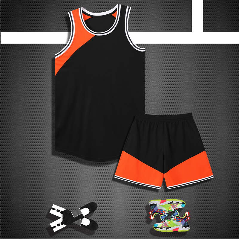 拼色比赛速干篮球服套装YA-8615图2
