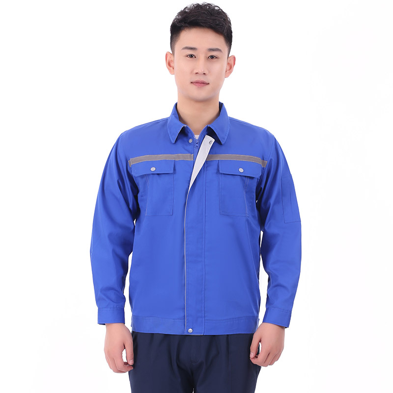 纯棉细斜纹长袖翻领工作服套装J02-0531图3