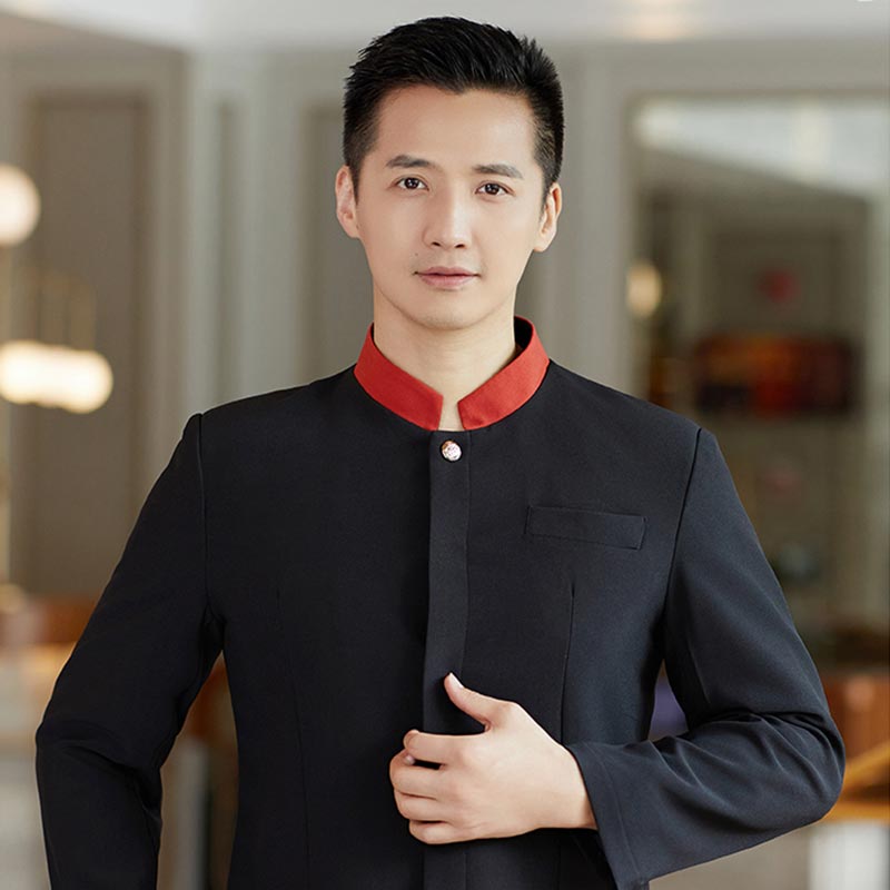 腰封款服务员长袖工作服H02-23309图3