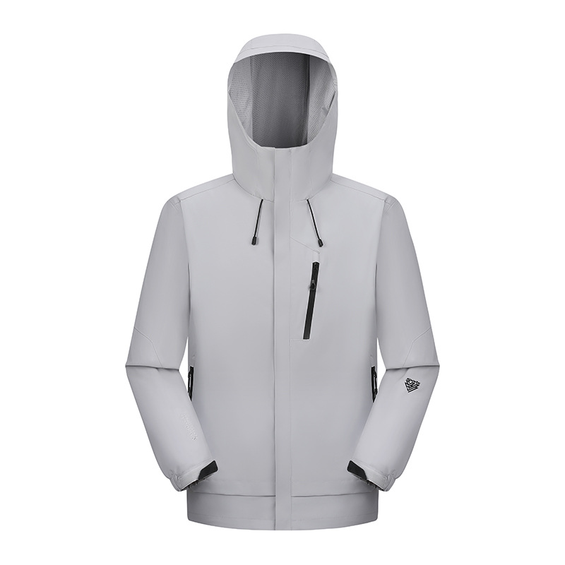 防风防水户外纯色登山服单层冲锋衣外套男KP1-68061图5