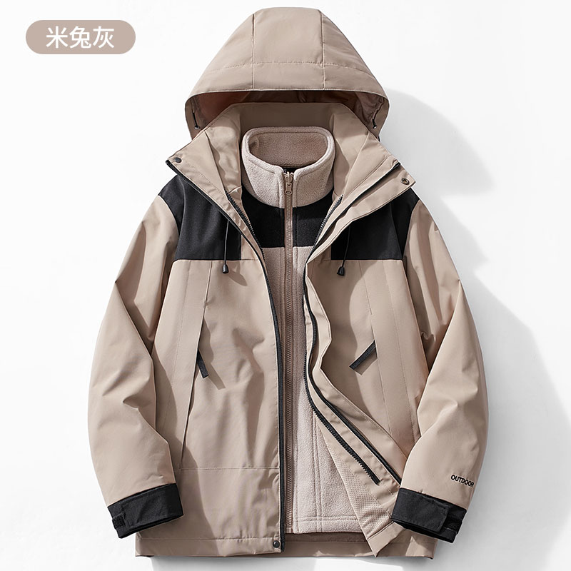 秋冬摇粒绒内胆户外登山三合一冲锋衣KP-2368图5