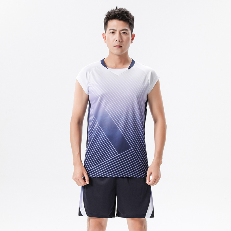 渐变条纹男排球服套装161-PQ240图3