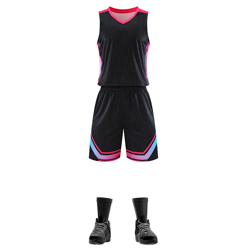 吸湿排汗速干球迷布篮球服套装YA-8622图2