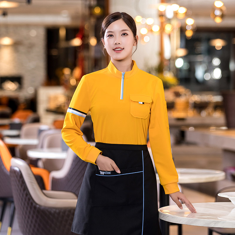 半拉锁卫衣餐饮服务员工作服H01-2022-42图7