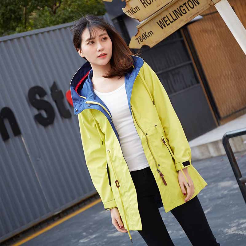 户外连帽长袖中长款风衣Z06-1918图5