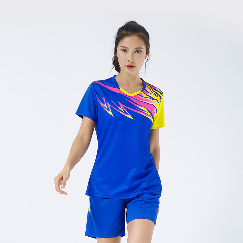 运动比赛排球服短袖套装女款176-820图3