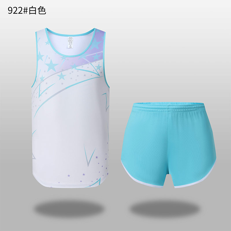 星星印花速干背心田径服套装GY1-922女款图5