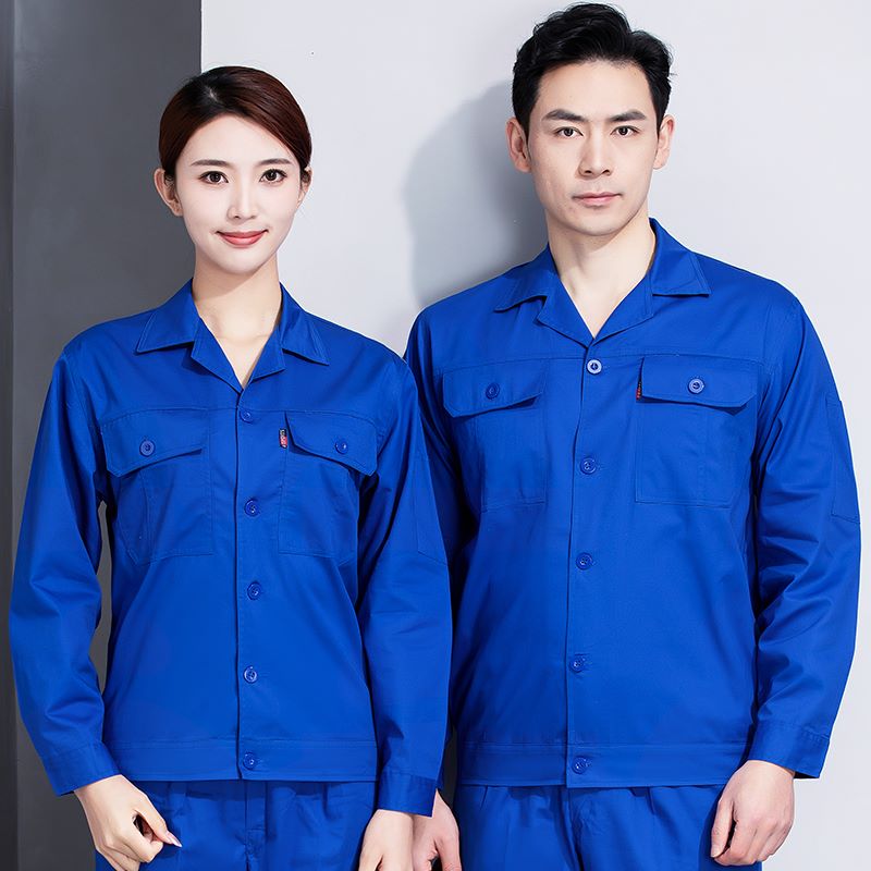 纯棉翻领长袖工作服上衣H30-H052图2