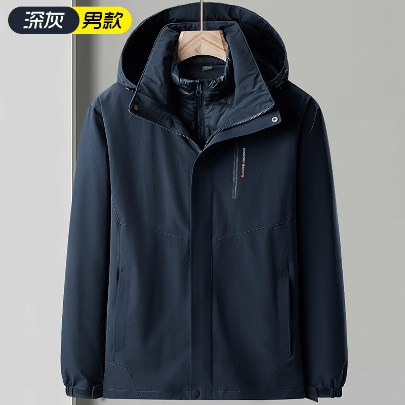 抗寒保暖羽绒内胆三合一冲锋衣KE2-21775图6