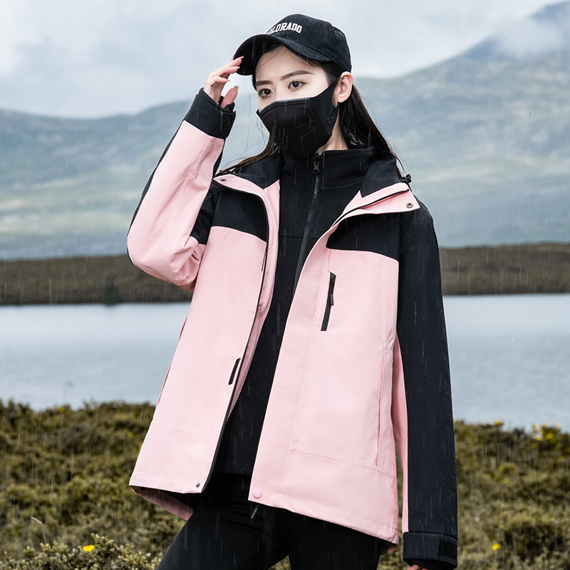 摇粒绒内胆三合一冲锋衣女款KW1-24579图6