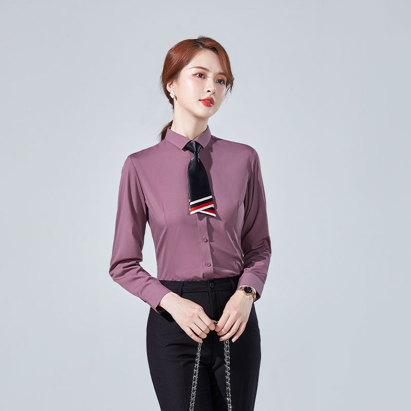 修身竹纤维抗皱长袖衬衫188-9181女长袖衬衫图7