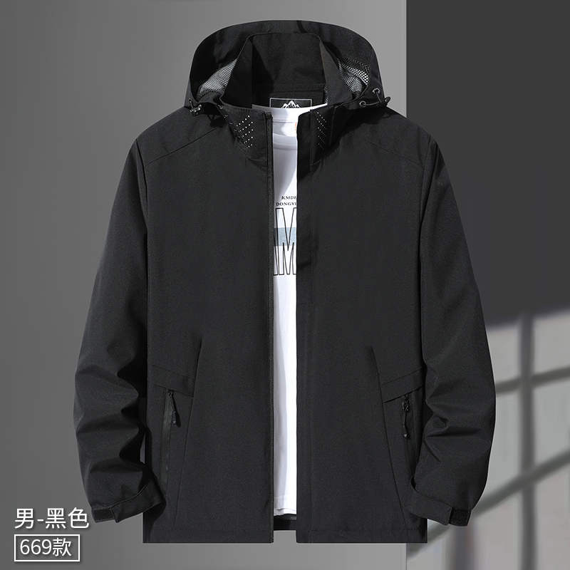 迷彩6边格春秋单层冲锋衣KE2-669男款图2