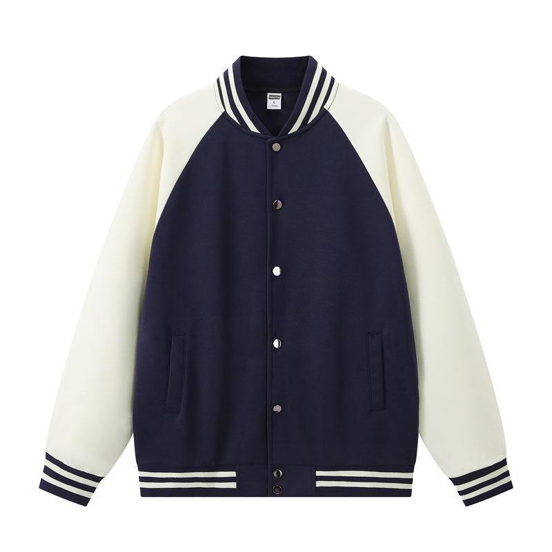 320g舒适棉宽松拼色插肩纽扣棒球服GJ23-B090图6