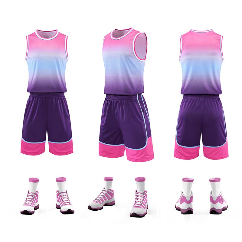 渐变色系篮球服运动服套装GM6-PT021（隔天提货））图2