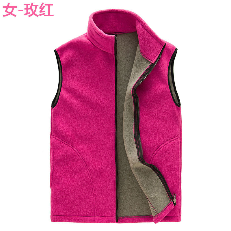 户外保暖摇粒绒抓绒马甲T03-829女款图5