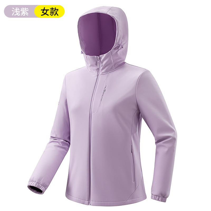 防水软壳衣一体内里摇粒绒冲锋衣KP-23661女款图5