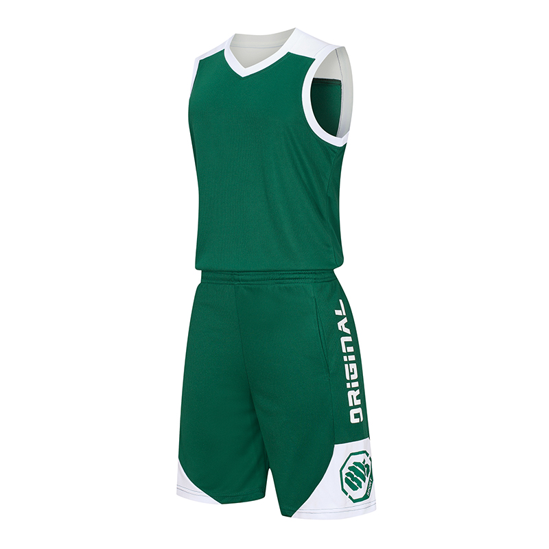 印花拼色速干篮球服套装GLT-2019图8