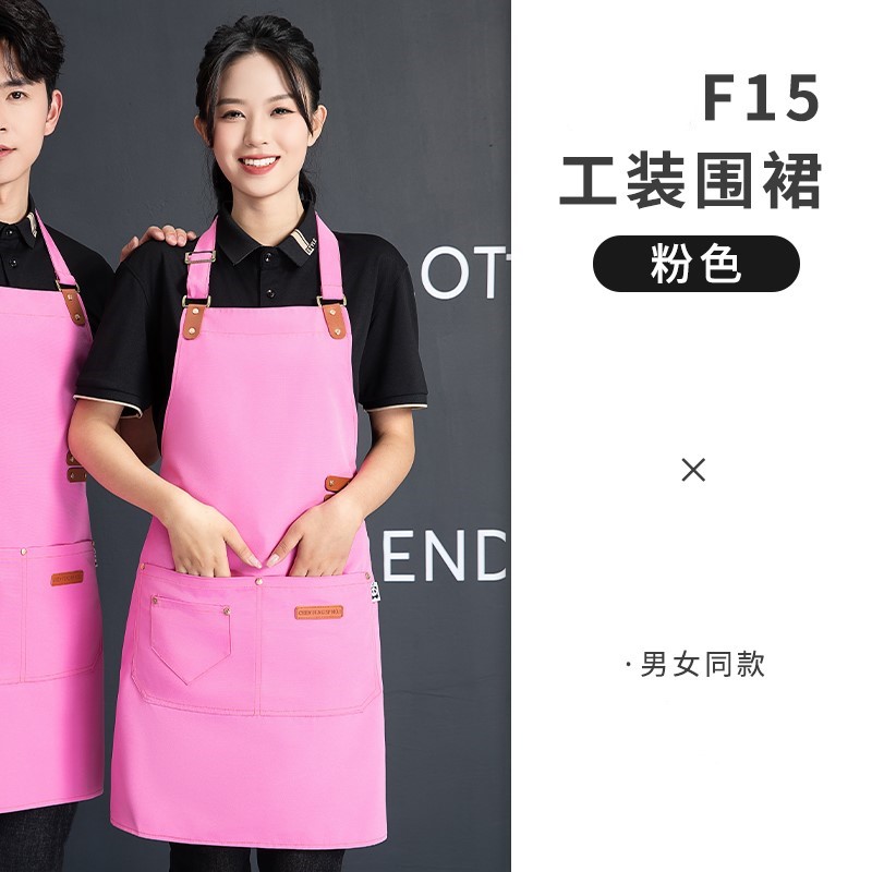 可调节挂脖防水帆布围裙U01-F15图7