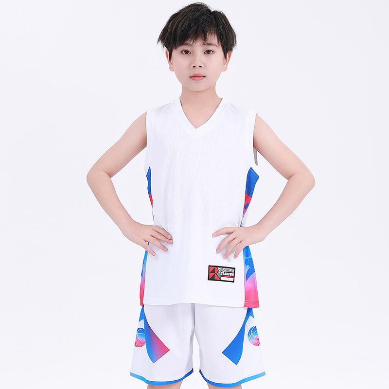 侧面印花字母篮球服套装儿童款GY6-8451图5