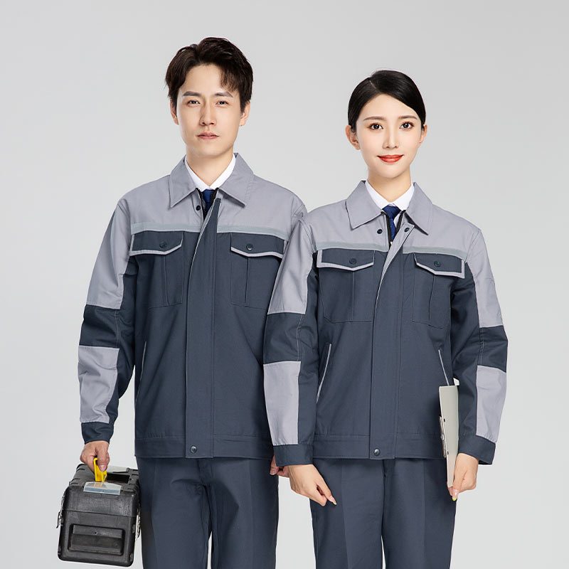 涤棉磨毛帆布长袖耐磨工作服套装H28-006带里衬图4