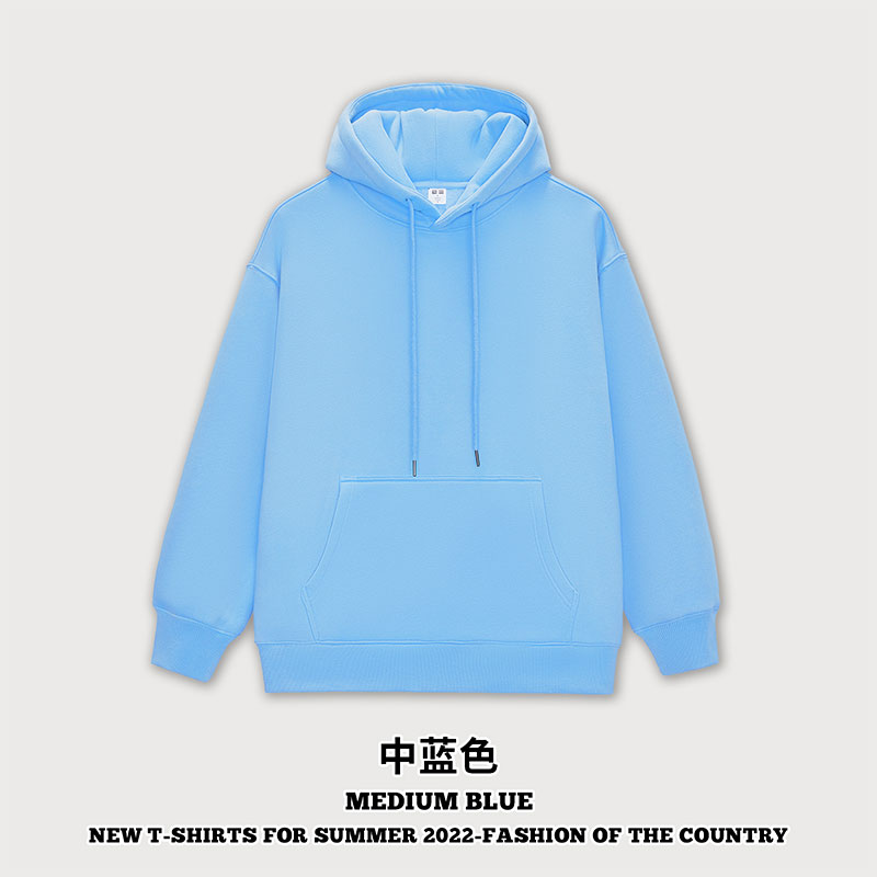 350g潮牌情侣款加厚加绒纯色连帽卫衣G24-M8301图18