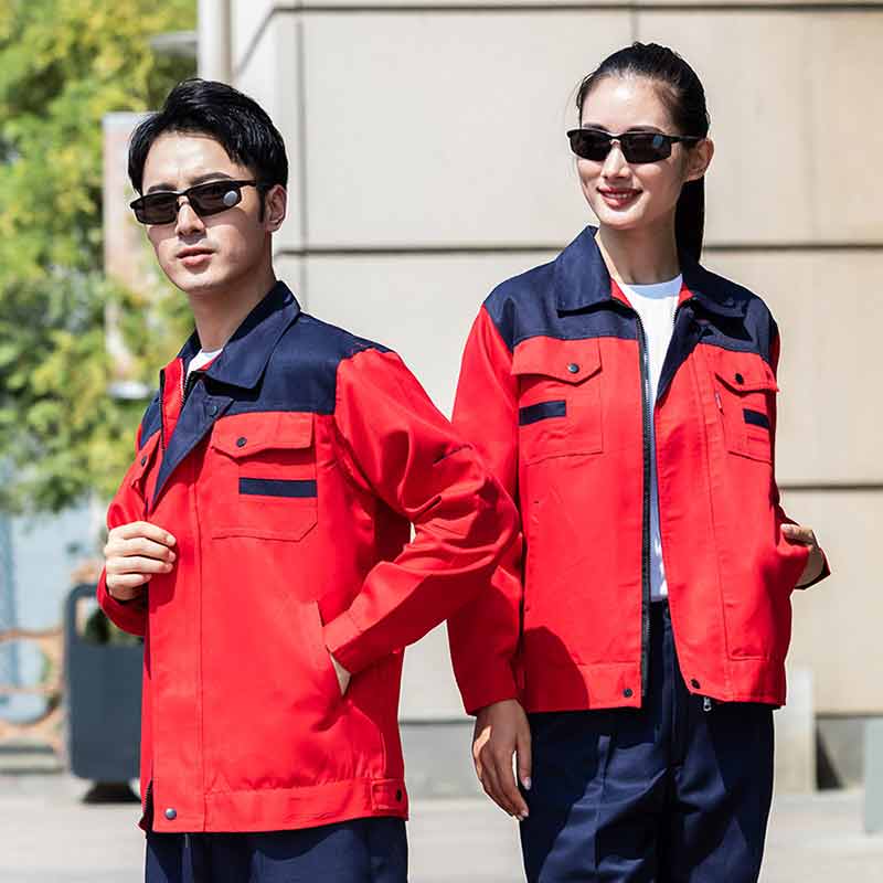涤丝加厚磨毛拼肩长袖工装上衣M04-8040上衣图6