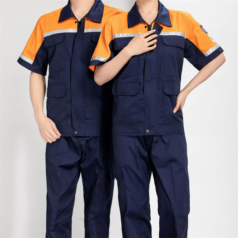 夏季网格防静电短袖工作服套装H22-23621图2