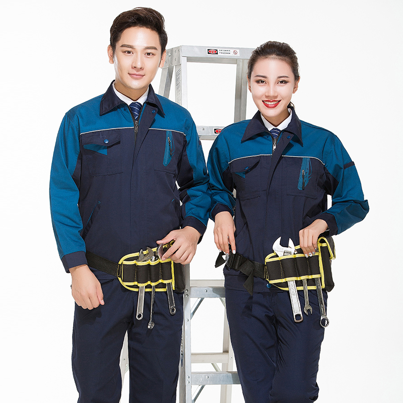 全工艺涤棉纱卡拼色小拉链工装上衣HBY-T3001-T3004上衣图3