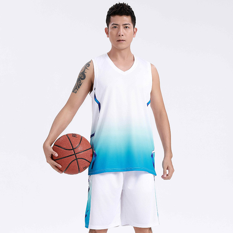 渐变印花速干篮球服套装GY6-8453图4