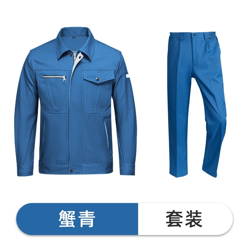 双层交织涤盖棉面料工作服套装B11-涤盖棉01-02款套装图5