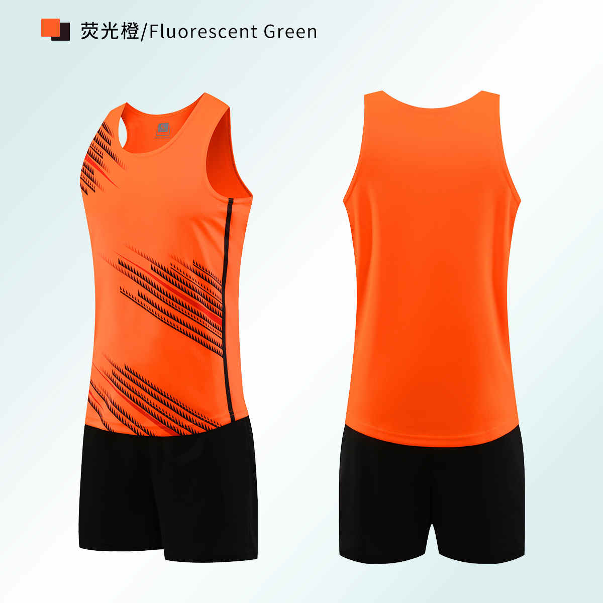 吸湿排汗条纹印花设计田径服套装男款GR4-2208图2