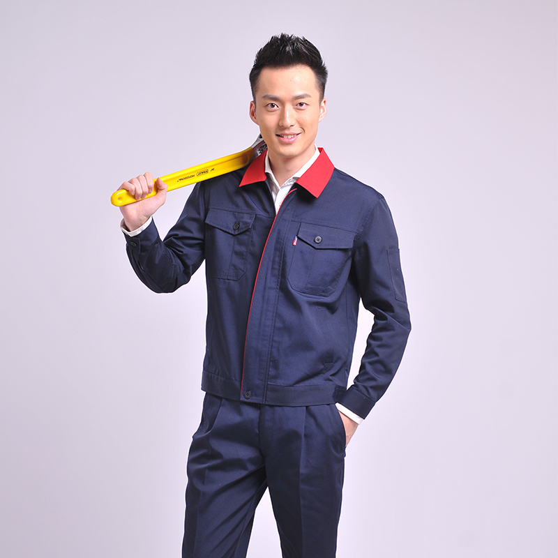 E02-单层拉链夹克长袖工装服上衣图6