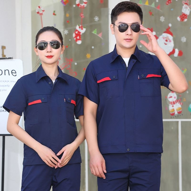 涤棉全工艺防静电工作服短袖套装H30-H063图3