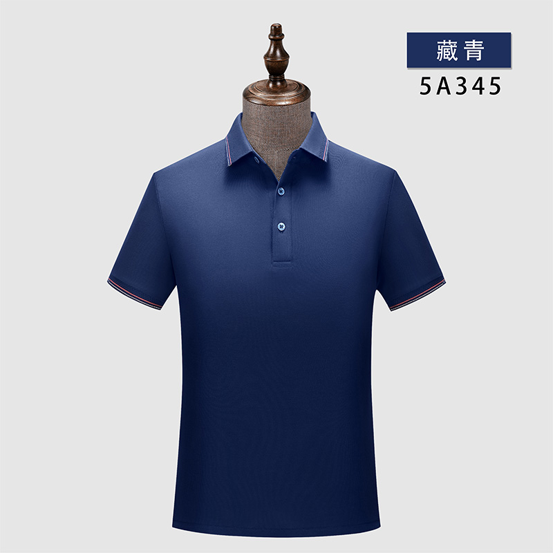 225g珠花拉架间色短袖翻领polo衫W02-5A345图6